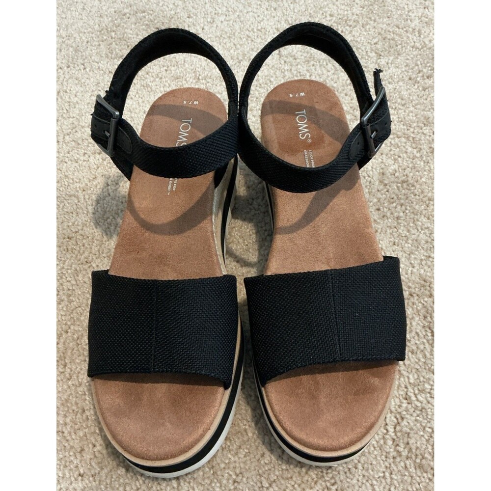 TOMS Diana Platform Wedge Sandals Size 7.5 EUC